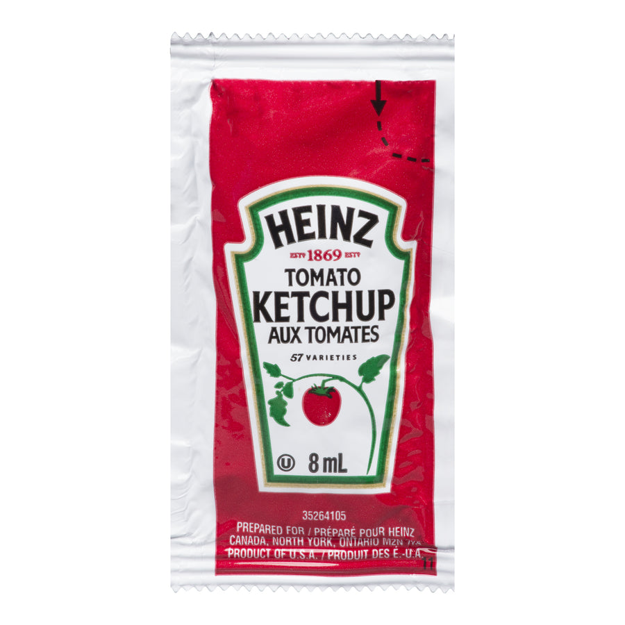Ketchup Packet - 500 x 8 mL - Heinz - Restaurant and Foodservice Ingredients - Canadian Distribution