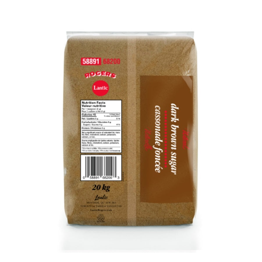 Sugar Brown Dark - 1 x 20 kg - Lantic Sugar Lt - Restaurant and Foodservice Ingredients - Canadian Distribution