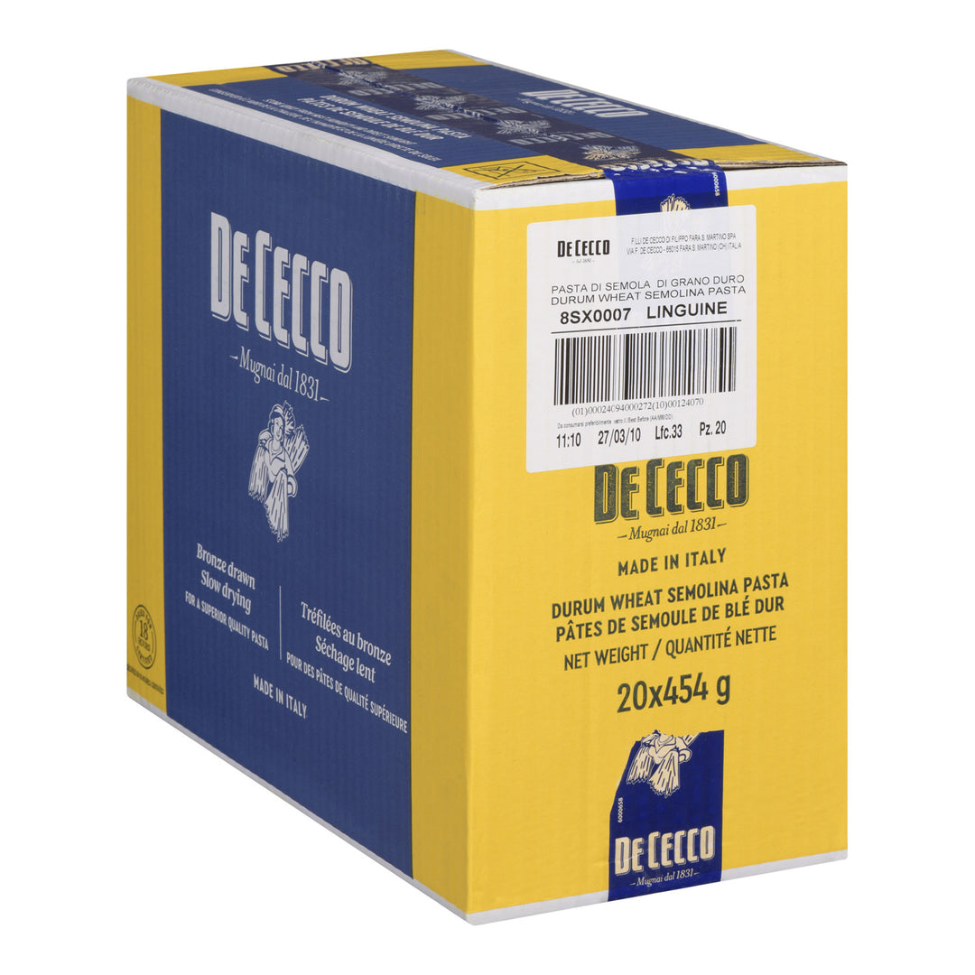 Pasta Linguine Dececco - 20 x 454 g - De Cecco - Restaurant and Foodservice Ingredients - Canadian Distribution