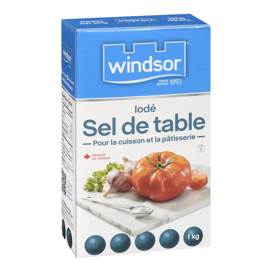 Salt Table Slim Pack - 24 x 1 kg - Windsor - Restaurant and Foodservice Ingredients - Canadian Distribution