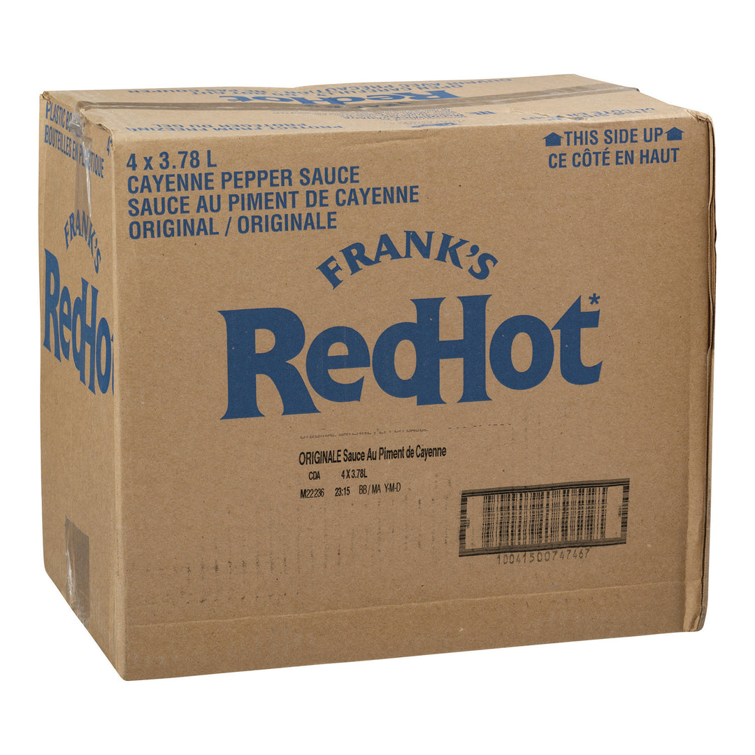 Case of Sauce Cayenne Redhot Pepper - 4 x 3.78 L (Case = 1 x 3.78 L) - Franks - Restaurant and Foodservice Ingredients - Canadian Distribution