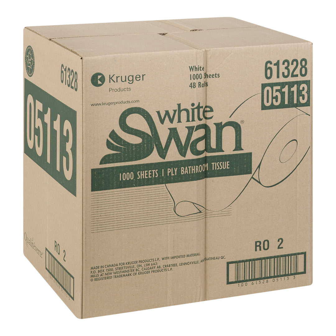 Tissue Toilet Bathroom 1 Ply - 48 x 1000 sh - White Swan - Packaging and Accessories - Restaurant Supplies and Equipment - Canadian Distribution