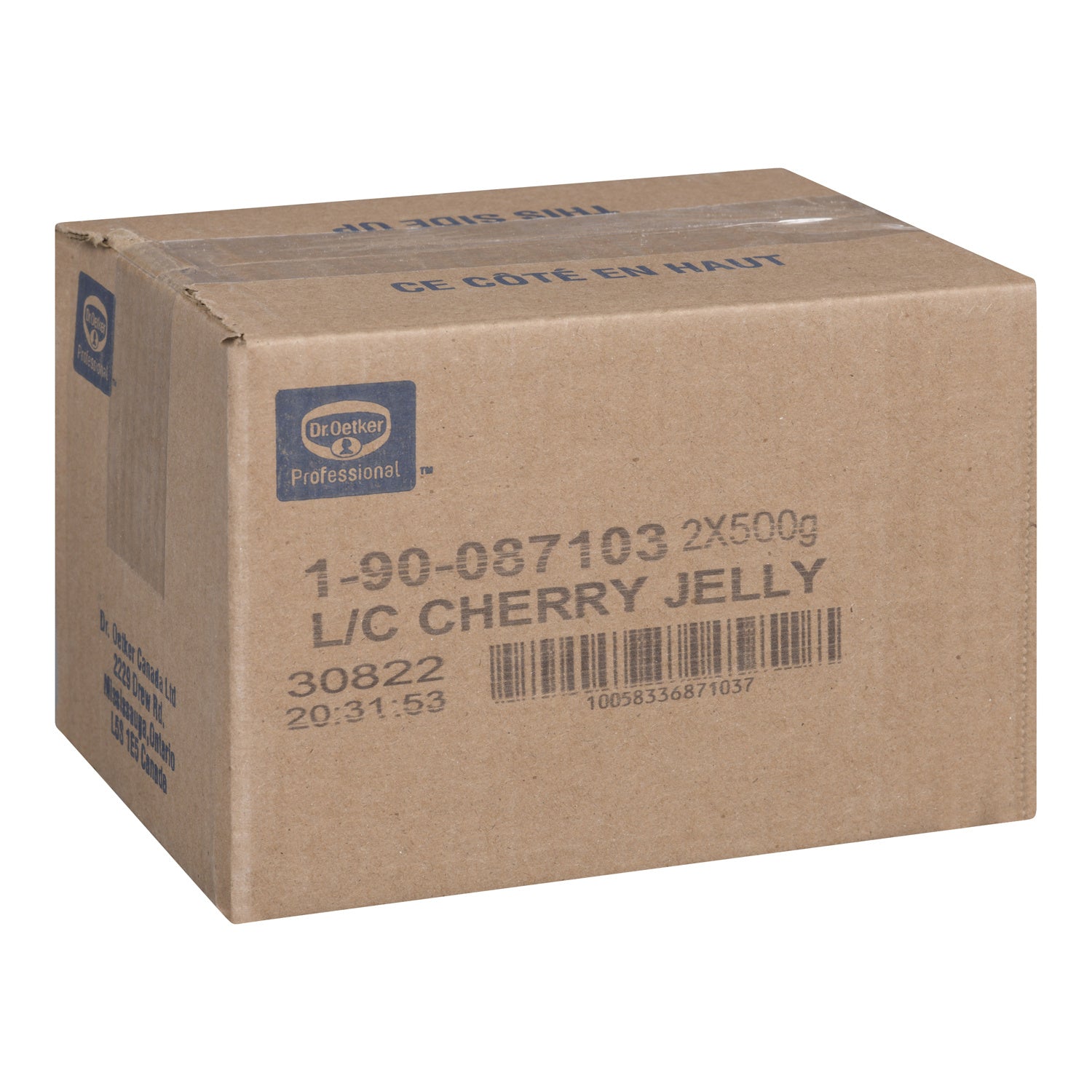 Gelatin Powder Cherry Low Calorie - 2 x 500 Grams - Oetker