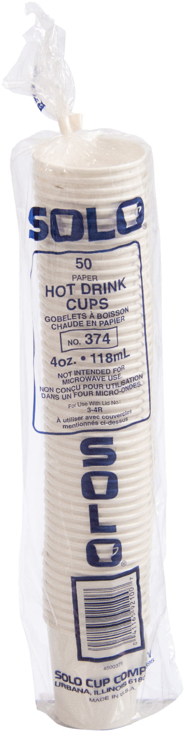 Cup Paper Hot White 4 oz. - 20 x 50 count - Solo Cup - Packaging and Accessories - Restaurant Supplies and Equipment - Canadian Distribution