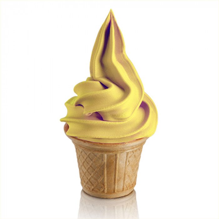 Rubicone Ready Butterscotch in soft serve cone