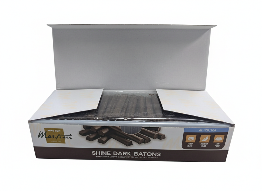 Shine Dark Chocolate Batons - Compound dark chocolate - 9 KG Box - Master Martini - Canadian distribution