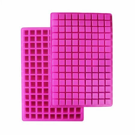 Two lorann pink silicone cube trays on a white background - fun foods canada