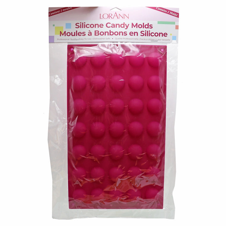 LorAnn silicone candy mold packaging with pink silicone mold inside - fun foods canada