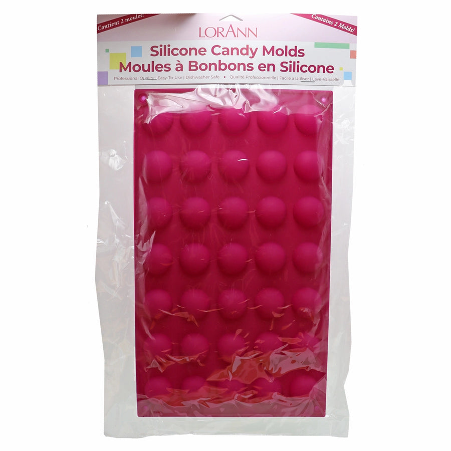 LorAnn silicone candy mold packaging with pink silicone mold inside - fun foods canada