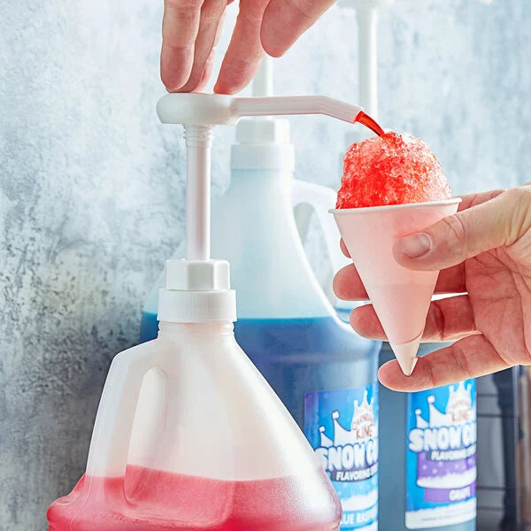 Snow Cone Syrup Pump - Dispenses One Ounce Per Push - Snow Cone Supplies Canada - Canadian Distributor