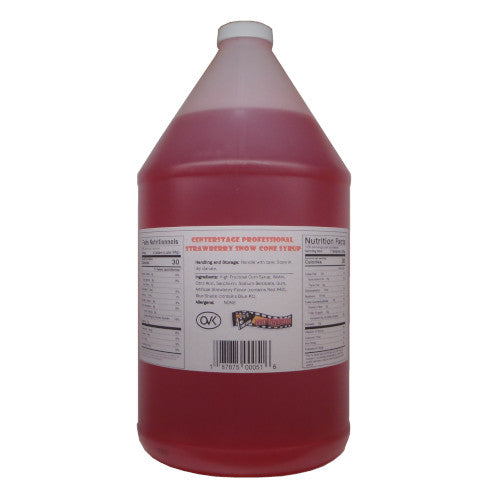 Canadian Distributor of Snow Cone Syrup Strawberry - 4 x 1 Gallon