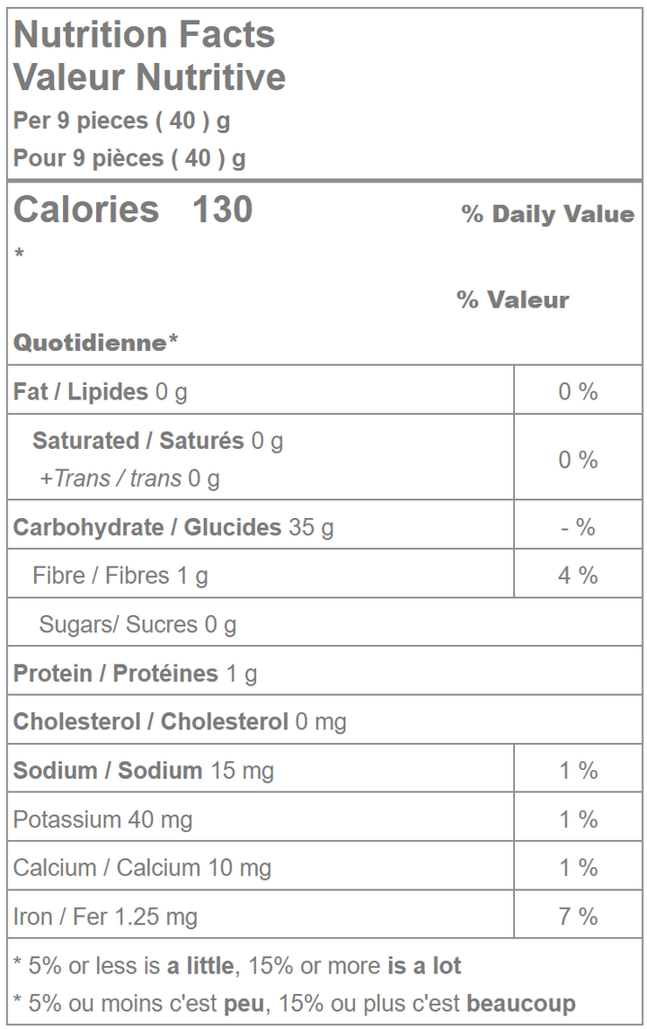 Sugar-free Strawberry Licorice Bites nutrition facts