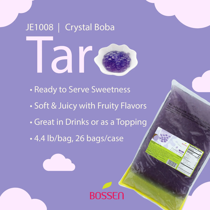 Taro Flavored Crystal Boba - Jelly Boba - Bossen Canada Wholesale Distribution