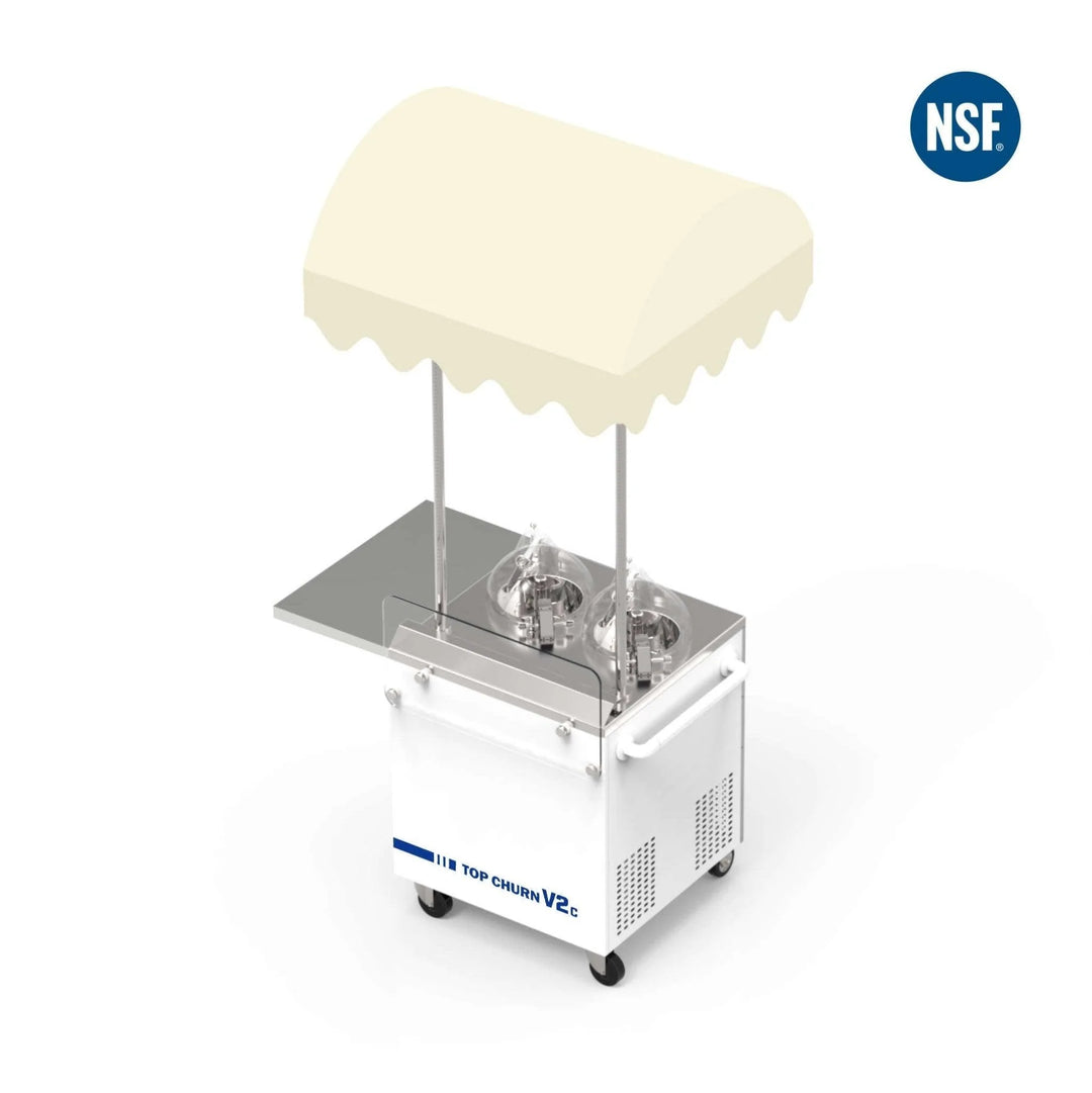 Top Churn V2 - Custom Gelato Cart - Heat & Freeze Machines for Gelato, Ice Cream, & Sorbets