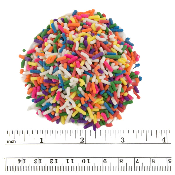 Measurements Rainbow Sprinkles | TR Toppers S710-100 | Premium Dessert Toppings, Mix-Ins and Inclusions | Canadian Distribution