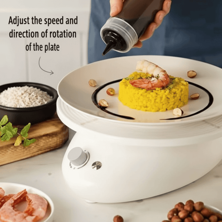 Electric Turntable with Silicone Plate, 28 cm - Canadian Distribution - Ships Free Within Canada on Orders Above CAD $199