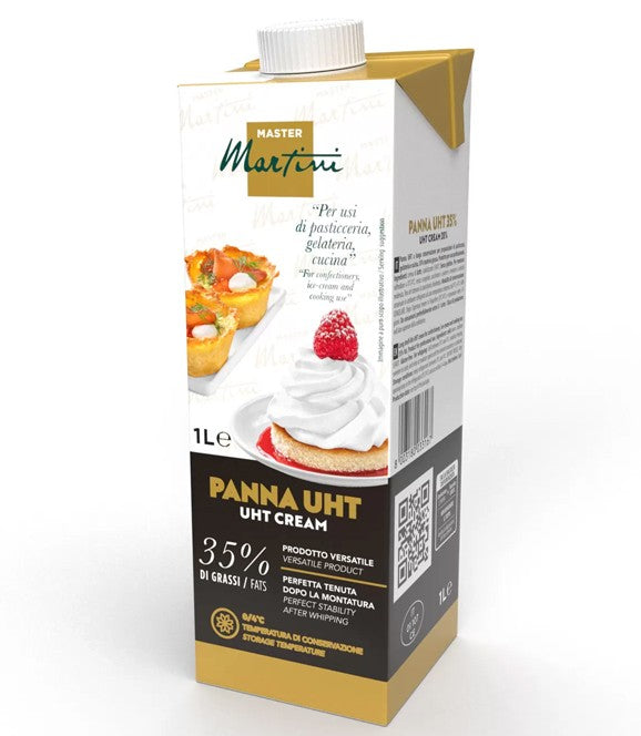 UHT Cream 35% (12 x 1L) - Panna UHT 35% - Master Martini Canada - Canadian Distribution