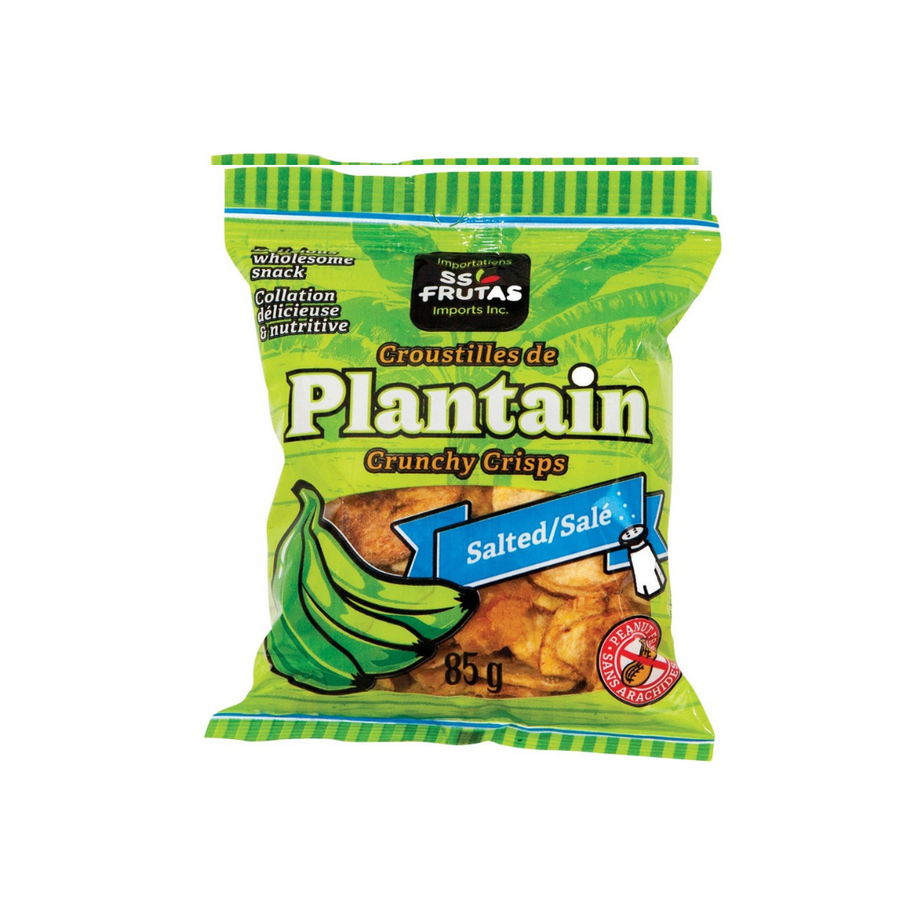Wholesale Supplier Vending Products Canada SS-Frutas | Plantain Crunchy Crisps Chips Salted | 85 g X 50 | Box