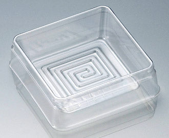 Clear Square Mini Dessert Container with Deep Lid – For Confections & Pastries - Canadian Distribution - Ships Free Within Canada on Orders Above CAD $199