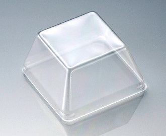 Clear Square Mini Dessert Container with Deep Lid – For Confections & Pastries - Canadian Distribution - Ships Free Within Canada on Orders Above CAD $199
