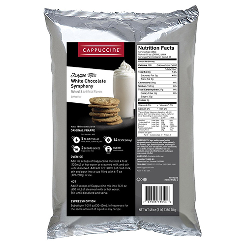 Cappuccine - White Chocolate Symphony - Case of 5 x 3lb bags