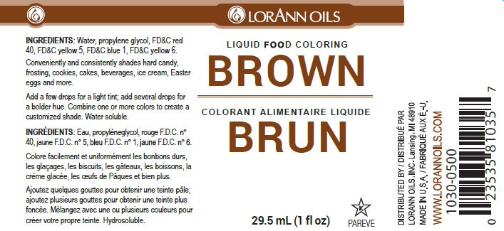 Brown Liquid Food Color - Liquid Food Coloring - 4 oz - 1 Gallon