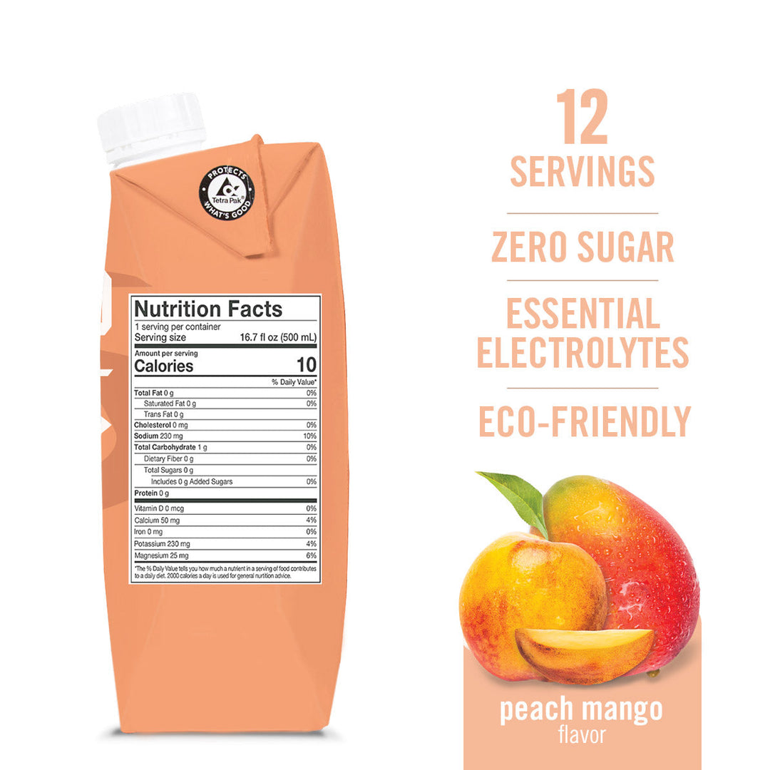 12 servings BioSteel / SPORTS DRINK / Peach Mango - 12 Pack x 500ml