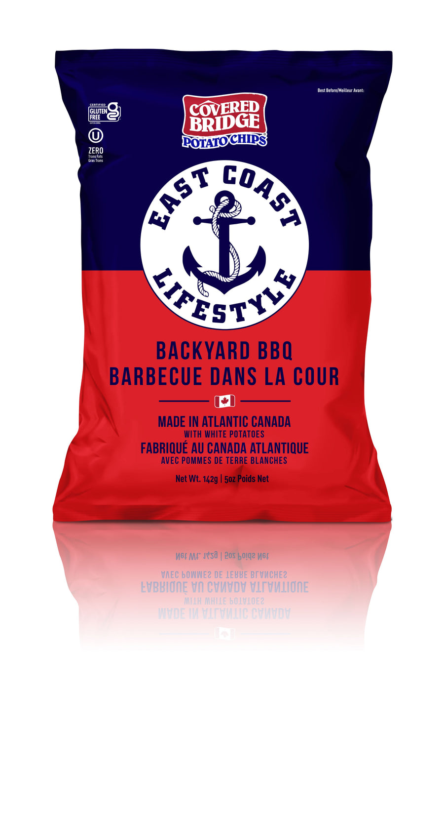 Covered Bridge Chips – ECL Backyard BBQ – Gluten Free, Kosher, Kettle Cooked with Dark Russet Potatoes – Made in Canada