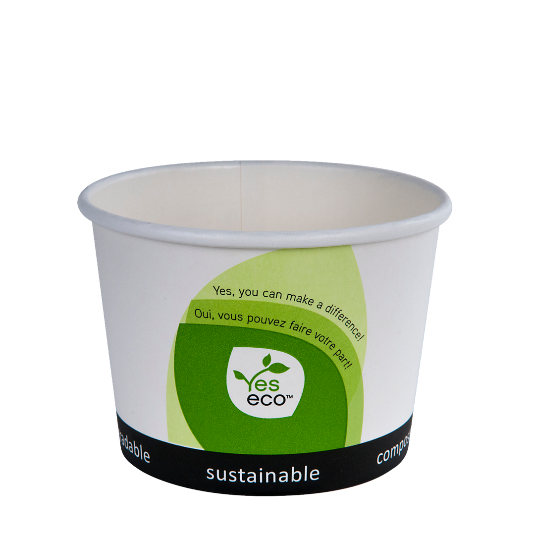 16 oz Eco Friendly Ice Cream/Froyo/Soup Paper Cups/Containers/Bowls (500/Cs)