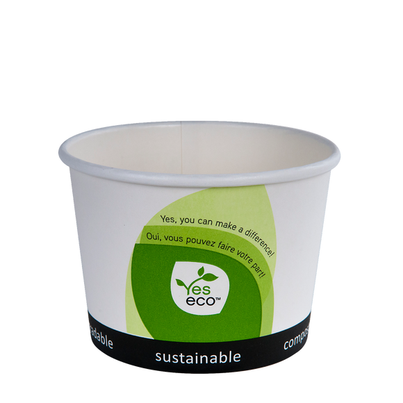 16 oz Eco Friendly Ice Cream/Froyo/Soup Paper Cups/Containers/Bowls (500/Cs)