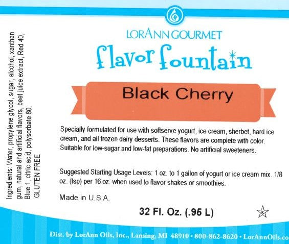 Black Cherry Flavor 32 oz Bottle