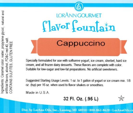 Cappuccino Flavor Fountain - 32 oz Bottle