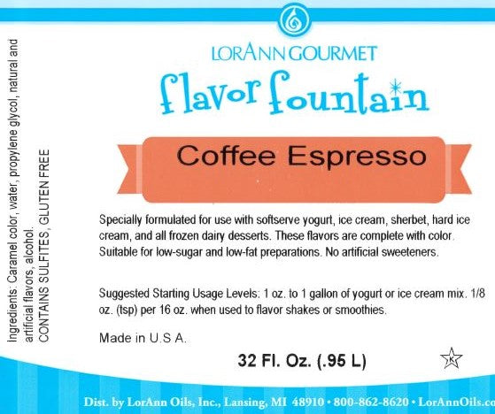 Coffee Espresso Flavor 32 oz Bottle