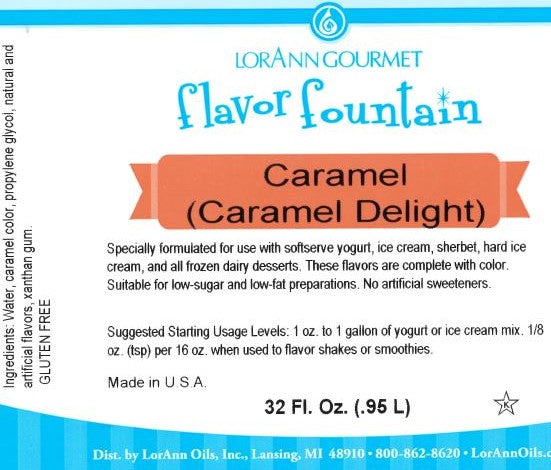 Caramel (Caramel Delight) Flavor 32 oz Bottle