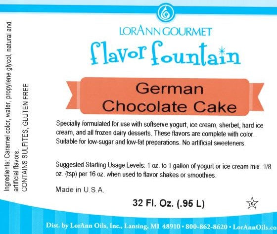 Fontaine à saveur de chocolat allemand - Bouteille de 32 oz