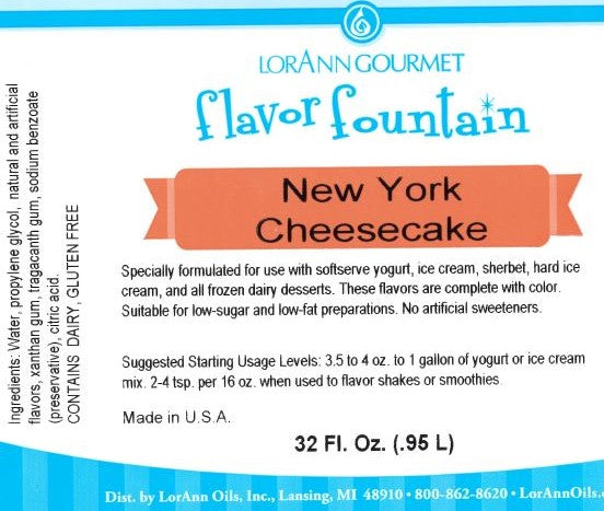 New York Cheesecake Flavor 32 oz Bottle