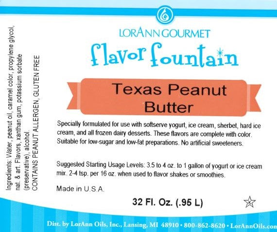 Texas Peanut Butter Flavor 32 oz Bottle