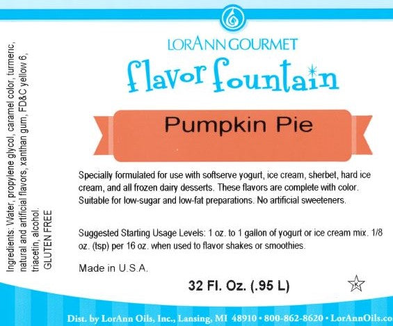 Pumpkin Pie Flavor 32 oz Bottle