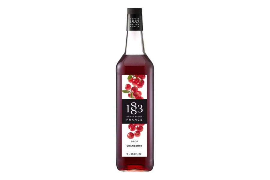 1883 Maison Routin Premium Syrup - 6 x 1L Pet-Plastic Bottles  - Cranberry