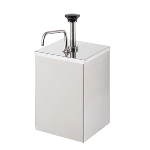 Server Dispenser 14.5"H x 7"W x 11.75"D White Stainless Steel With Portion Control
