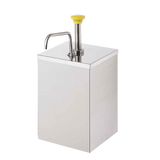 Server Dispenser 14.5"H x 7"W x 11.75"D White Stainless Steel With Portion Control