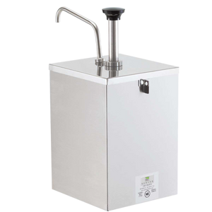 Server Dispenser 14.5"H x 7"W x 11.75"D Silver Stainless Steel With Lockable Feature