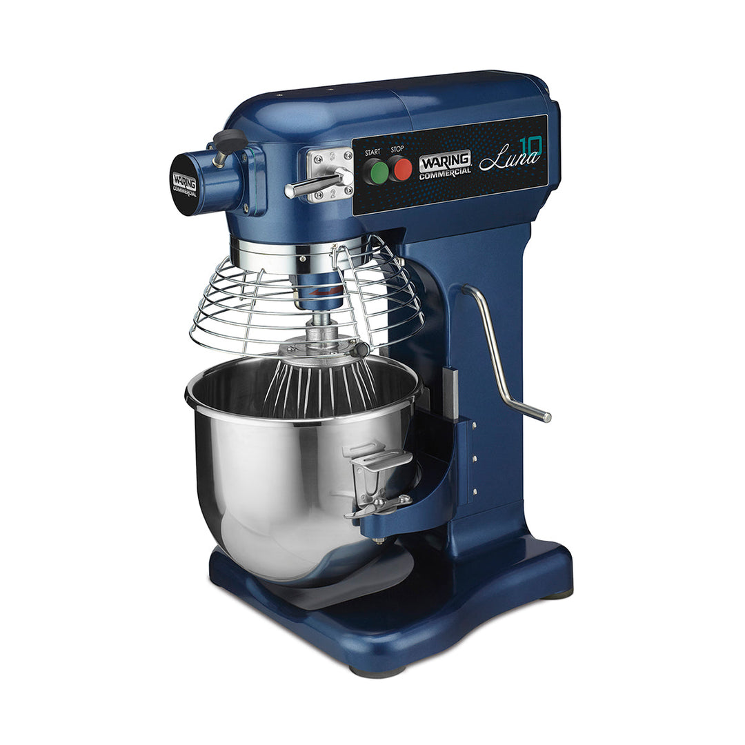 WSM10L "Luna Series" 10-Quart Planetary Mixer with Dough Hook, Mixing Paddle, & Whisk by Waring Commercial