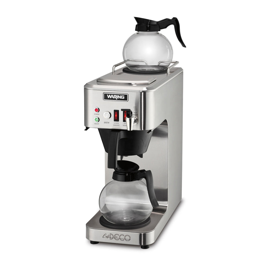 WCM50P Cafetière automatique « Café Deco » avec deux réchauffeurs et robinet d'eau chaude par Waring Commercial