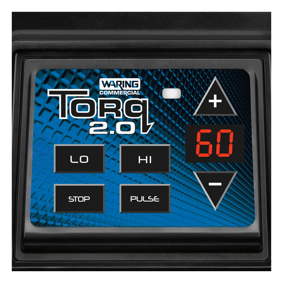 Mélangeur moyen TBB160 « Torq 2.0 » avec minuterie de 60 secondes et pot en copolyester de 48 oz par Waring Commercial
