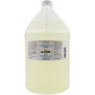 Extrait de vanille claire (imitation) - 16 oz. - 1 gallon - 5 gallons