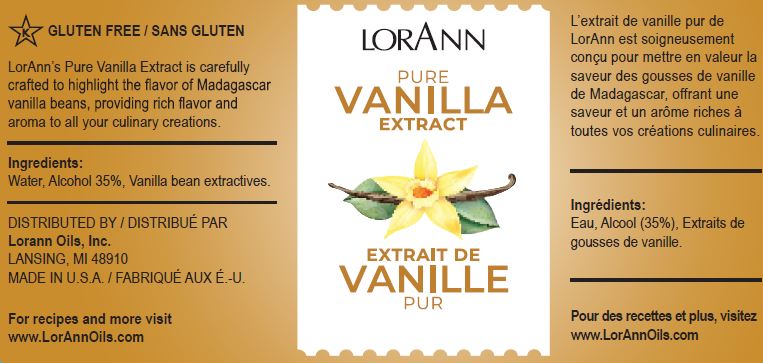 Extrait de vanille pure - 16 oz. - 1 gallon - 5 gallons
