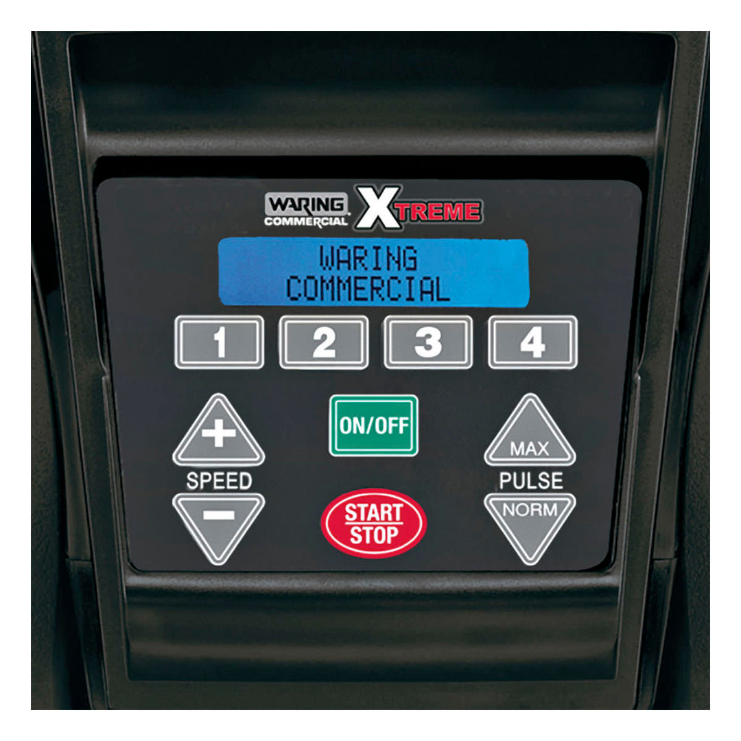 Waring Commercial Mélangeur reprogrammable robuste MX1500XTS avec enceinte sonore et pot en acier inoxydable de 64 oz