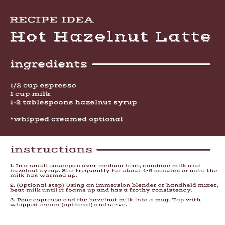 Recipe idea of Sugar Free Coffee Syrup, Hazelnut