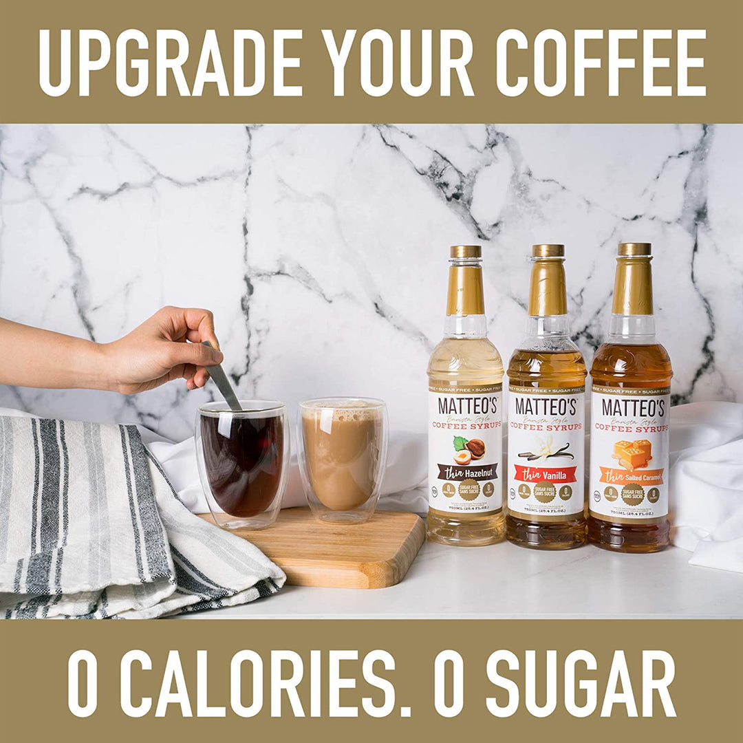 Three bottles of Sugar Free Coffee Syrup, French Vanilla